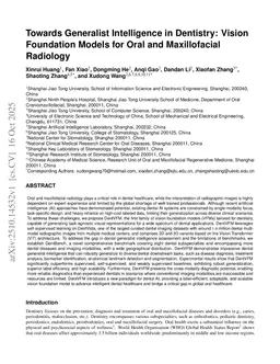 Towards Generalist Intelligence in Dentistry: Vision Foundation Models for Oral and Maxillofacial Radiology