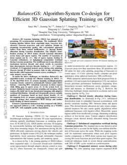 BalanceGS: Algorithm-System Co-design for Efficient 3D Gaussian Splatting Training on GPU