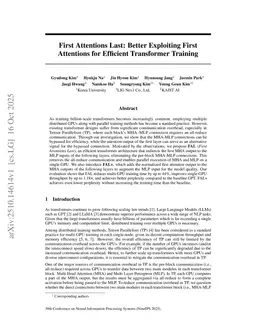 First Attentions Last: Better Exploiting First Attentions for Efficient Transformer Training