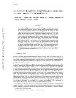 In-Context Learning with Unpaired Clips for Instruction-based Video Editing