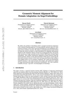 Geometric Moment Alignment for Domain Adaptation via Siegel Embeddings