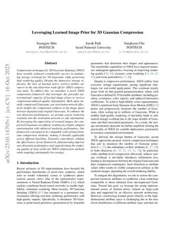 Leveraging Learned Image Prior for 3D Gaussian Compression