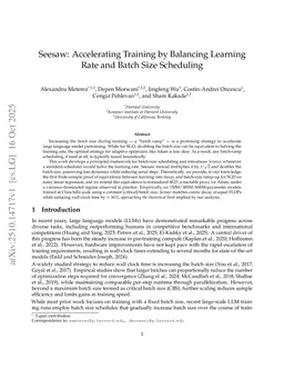 Seesaw: Accelerating Training by Balancing Learning Rate and Batch Size Scheduling