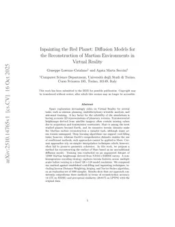 Inpainting the Red Planet: Diffusion Models for the Reconstruction of Martian Environments in Virtual Reality