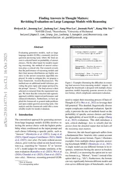 Finding Answers in Thought Matters: Revisiting Evaluation on Large Language Models with Reasoning