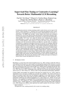Supervised Fine-Tuning or Contrastive Learning? Towards Better Multimodal LLM Reranking