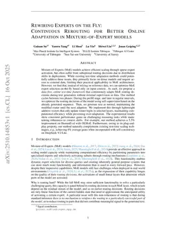 Rewiring Experts on the Fly:Continuous Rerouting for Better Online Adaptation in Mixture-of-Expert models