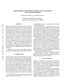 Benchmarking Multimodal Large Language Models for Face Recognition