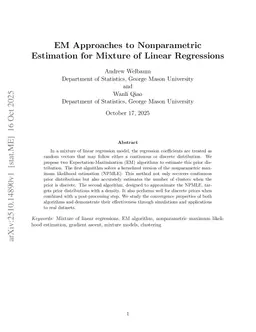 EM Approaches to Nonparametric Estimation for Mixture of Linear Regressions