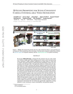 3D Scene Prompting for Scene-Consistent Camera-Controllable Video Generation