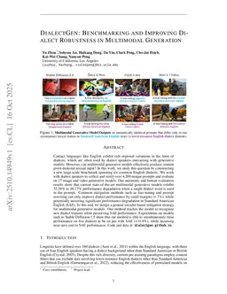 DialectGen: Benchmarking and Improving Dialect Robustness in Multimodal Generation