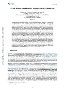 LaSeR: Reinforcement Learning with Last-Token Self-Rewarding