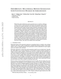OmniMotion: Multimodal Motion Generation with Continuous Masked Autoregression