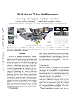 C4D: 4D Made from 3D through Dual Correspondences