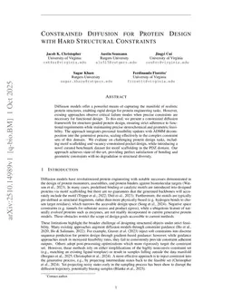 Constrained Diffusion for Protein Design with Hard Structural Constraints