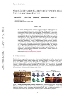 Coupled Diffusion Sampling for Training-Free Multi-View Image Editing