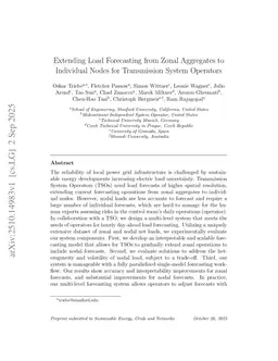 Extending Load Forecasting from Zonal Aggregates to Individual Nodes for Transmission System Operators