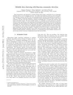 Reliable data clustering with Bayesian community detection