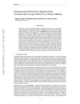 Generalized Dynamics Generation towards Scannable Physical World Model