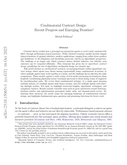 Combinatorial Contract Design: Recent Progress and Emerging Frontiers