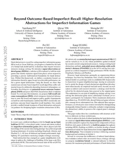 Beyond Outcome-Based Imperfect-Recall: Higher-Resolution Abstractions for Imperfect-Information Games