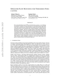 Operator Flow Matching for Timeseries Forecasting