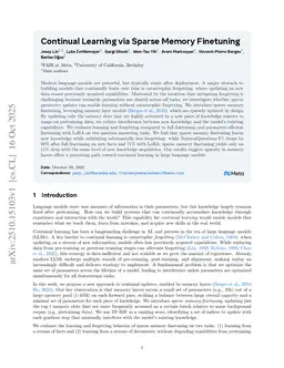 Continual Learning via Sparse Memory Finetuning