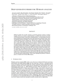 Deep generative priors for 3D brain analysis