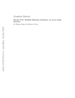 Beyond PCA: Manifold Dimension Estimation via Local Graph Structure