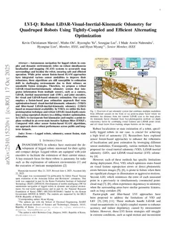 LVI-Q: Robust LiDAR-Visual-Inertial-Kinematic Odometry for Quadruped Robots Using Tightly-Coupled and Efficient Alternating Optimization