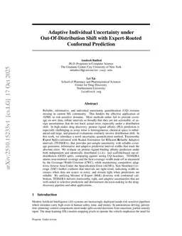 Adaptive Individual Uncertainty under Out-Of-Distribution Shift with Expert-Routed Conformal Prediction