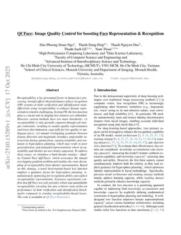 QCFace: Image Quality Control for boosting Face Representation & Recognition