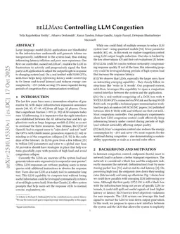 BeLLMan: Controlling LLM Congestion