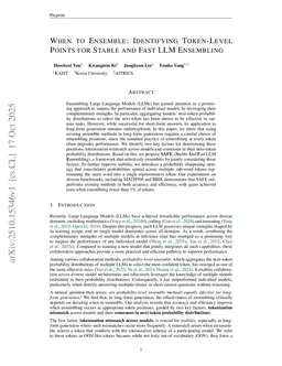 When to Ensemble: Identifying Token-Level Points for Stable and Fast LLM Ensembling