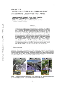 GaussGym: An open-source real-to-sim framework for learning locomotion from pixels