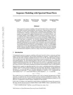 Sequence Modeling with Spectral Mean Flows