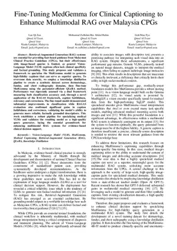 Fine-Tuning MedGemma for Clinical Captioning to Enhance Multimodal RAG over Malaysia CPGs