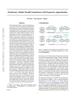 TeamFormer: Shallow Parallel Transformers with Progressive Approximation