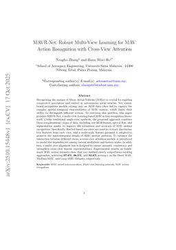MAVR-Net: Robust Multi-View Learning for MAV Action Recognition with Cross-View Attention