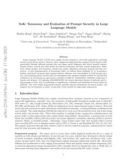SoK: Taxonomy and Evaluation of Prompt Security in Large Language Models