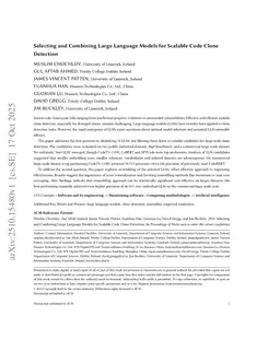 Selecting and Combining Large Language Models for Scalable Code Clone Detection