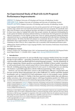 An Experimental Study of Real-Life LLM-Proposed Performance Improvements