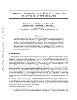 Theoretical Refinement of CLIP by Utilizing Linear Structure of Optimal Similarity