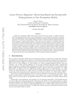 Latent Feature Alignment: Discovering Biased and Interpretable Subpopulations in Face Recognition Models