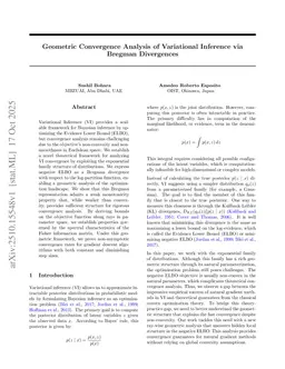 Geometric Convergence Analysis of Variational Inference via Bregman Divergences