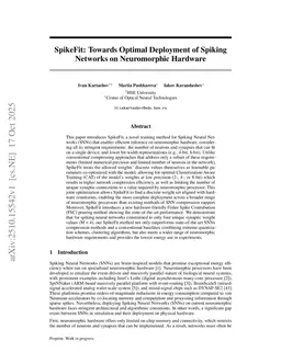 SpikeFit: Towards Optimal Deployment of Spiking Networks on Neuromorphic Hardware
