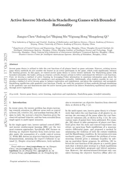 Active Inverse Methods in Stackelberg Games with Bounded Rationality