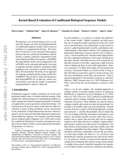 Kernel-Based Evaluation of Conditional Biological Sequence Models