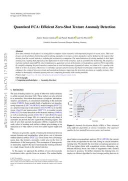 Quantized FCA: Efficient Zero-Shot Texture Anomaly Detection