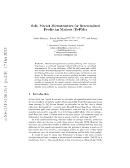 SoK: Market Microstructure for Decentralized Prediction Markets (DePMs)